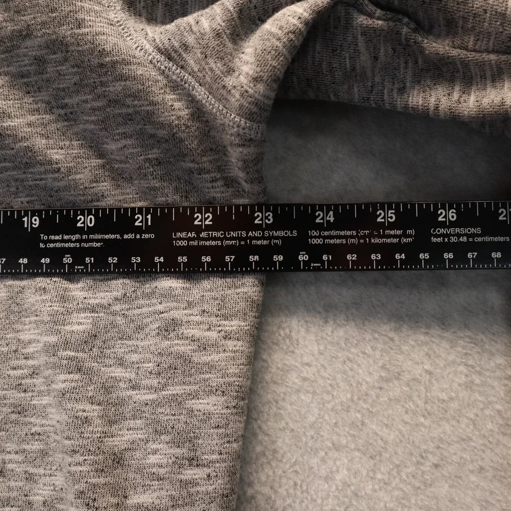 Adidas Hoodie Mens Large Activewear Pullover Knit Sweat Heather Gray Long Sleeve
